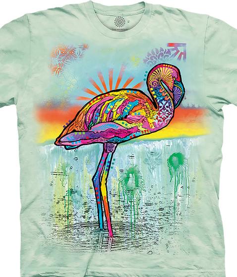 liquid blue Pink Flamingo Classic Cotton T-Shirt