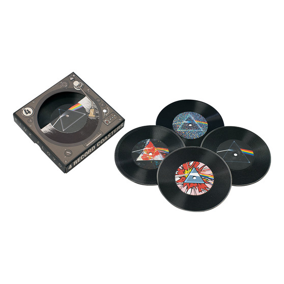 Liquid Blue Pink Floyd Records Coaster Set