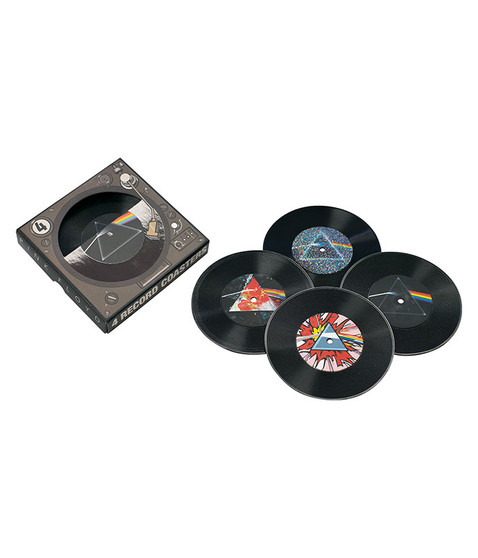 liquid blue Pink Floyd Records Coaster Set