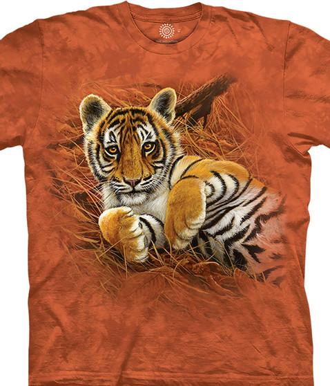 liquid blue Playful Tiger Cub Kids' T-Shirt