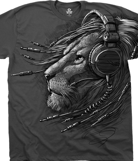 liquid blue Plugged In Grey Athletic T-Shirt