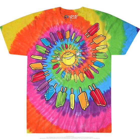 Liquid Blue Popsicle Spiral Tie-Dye T-Shirt