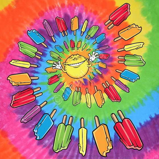 Liquid Blue Popsicle Spiral Tie-Dye T-Shirt