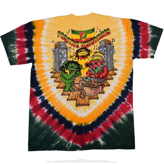 Liquid Blue Positive Vibrations Tie-Dye T-Shirt