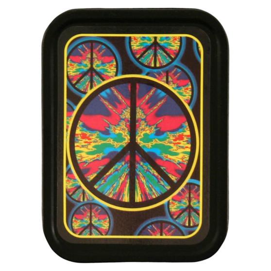 Liquid Blue Psychedelic Peace Stash Tin