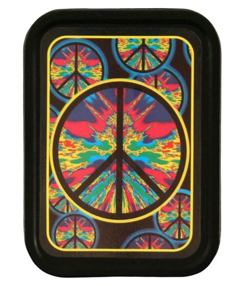 liquid blue Psychedelic Peace Stash Tin