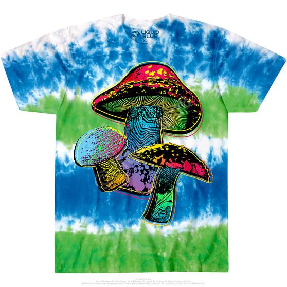 Liquid Blue Psychedelic Shrooms Tie-Dye T-Shirt