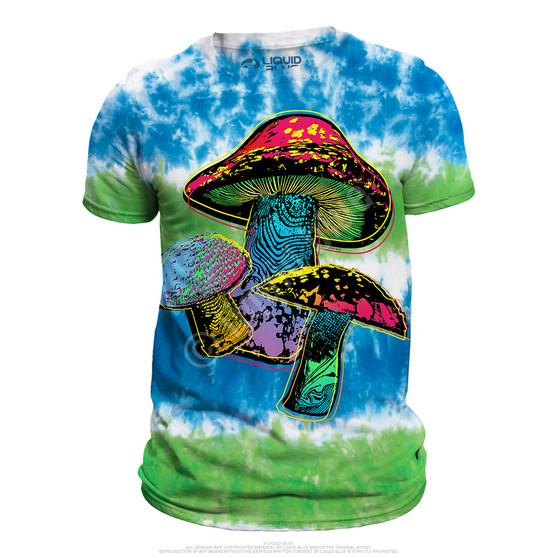 Liquid Blue Psychedelic Shrooms Tie-Dye T-Shirt
