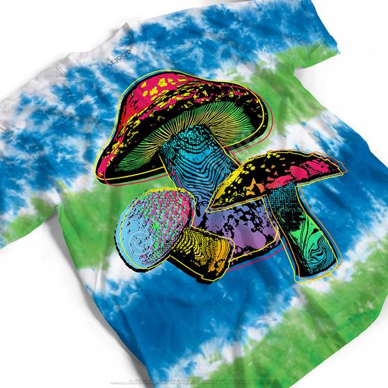 Liquid Blue Psychedelic Shrooms Tie-Dye T-Shirt