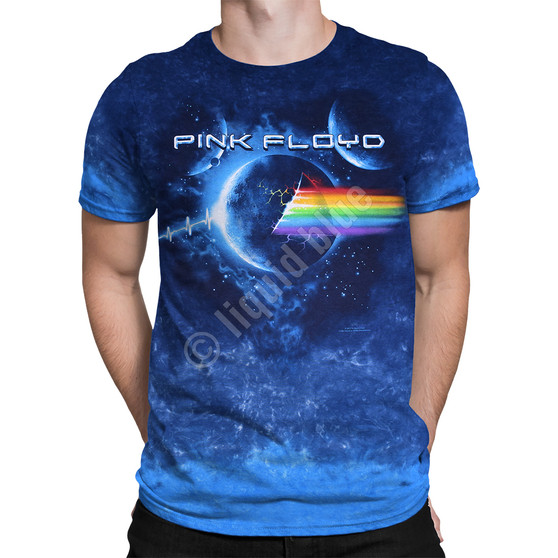 Liquid Blue Pulse Explosion Tie-Dye T-Shirt