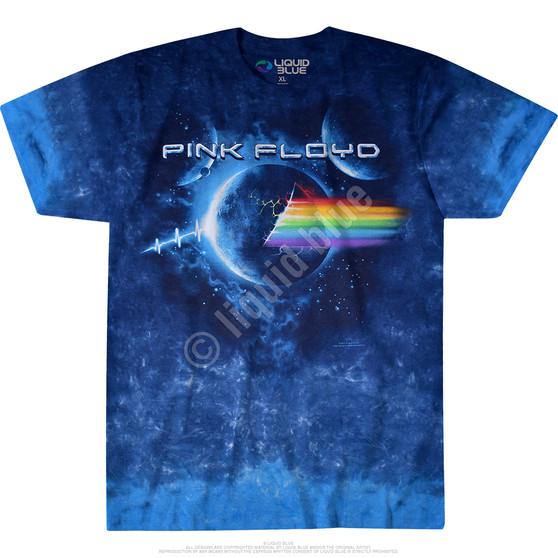 Liquid Blue Pulse Explosion Tie-Dye T-Shirt