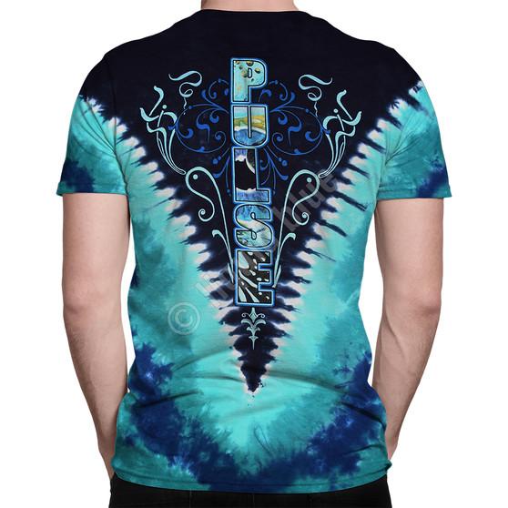 Liquid Blue Pulse V Tie-Dye T-Shirt