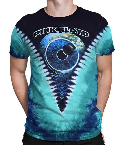liquid blue Pulse V Tie-Dye T-Shirt