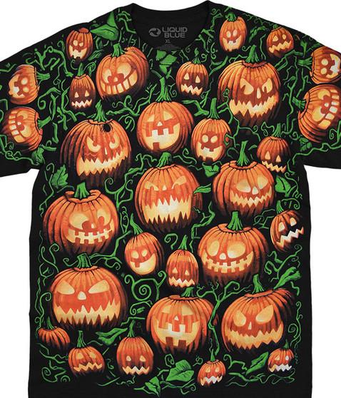 liquid blue Pumpkin Pile Black T-Shirt