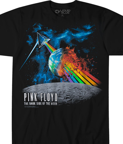 liquid blue Rainbow Attack Black T-Shirt