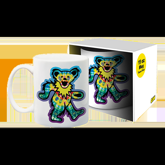 Liquid Blue Rainbow Bear White Mug