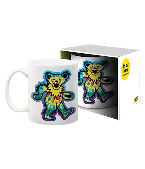 liquid blue Rainbow Bear White Mug