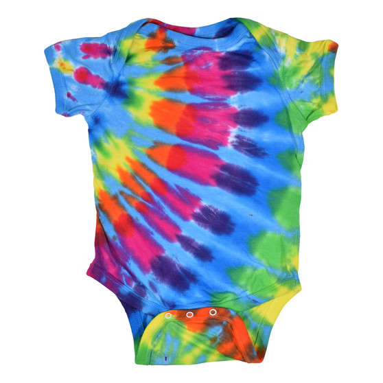 Liquid Blue Rainbow Blue Streak Tie-Dye Onesie