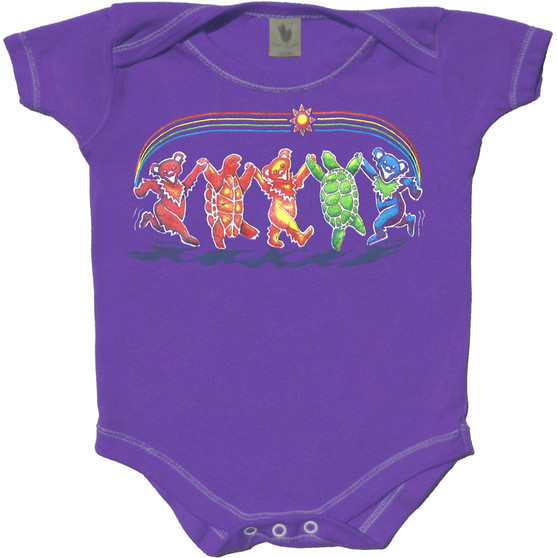 Liquid Blue Rainbow Critters Purple Onesie