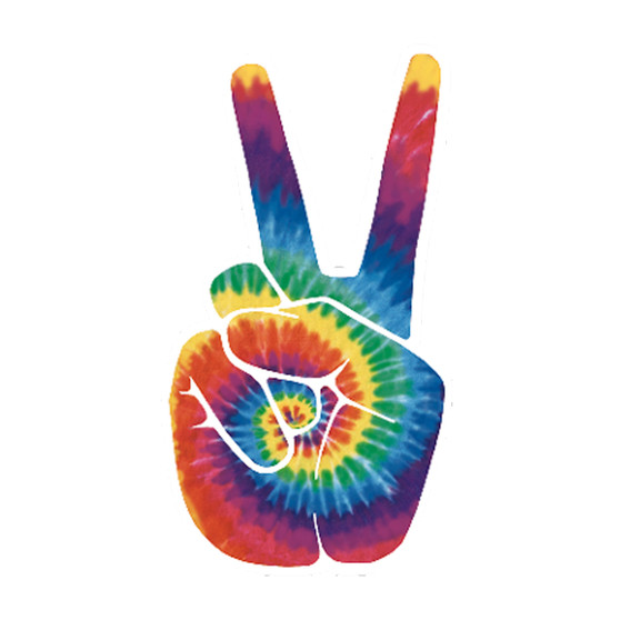 Liquid Blue Rainbow Peace Sticker