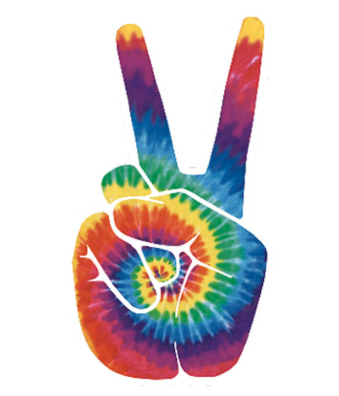 liquid blue Rainbow Peace Sticker