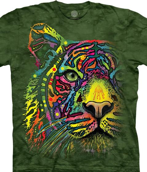 liquid blue Rainbow Tiger Classic Cotton T-Shirt
