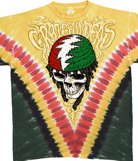 liquid blue Rasta Dead Vdye Tie-Dye T-Shirt