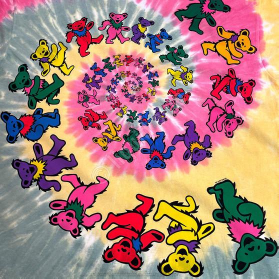Liquid Blue Rasta Spiral Bears Tie-Dye T-Shirt