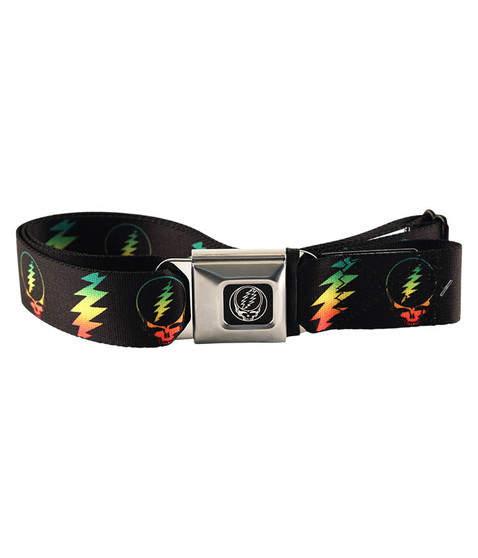 liquid blue Rasta SYF Bolt Seatbelt Belt Black