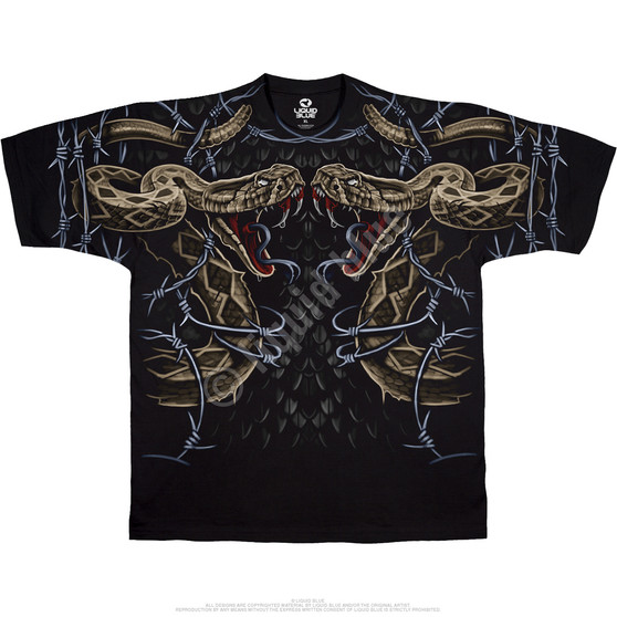 Liquid Blue Rattler Strike Black T-Shirt