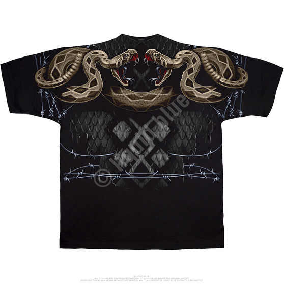 Liquid Blue Rattler Strike Black T-Shirt