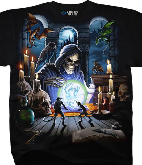 liquid blue Reaper Spell Black T-Shirt