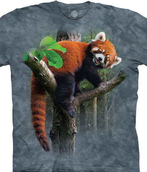 liquid blue Red Panda Tree Classic Cotton T-Shirt