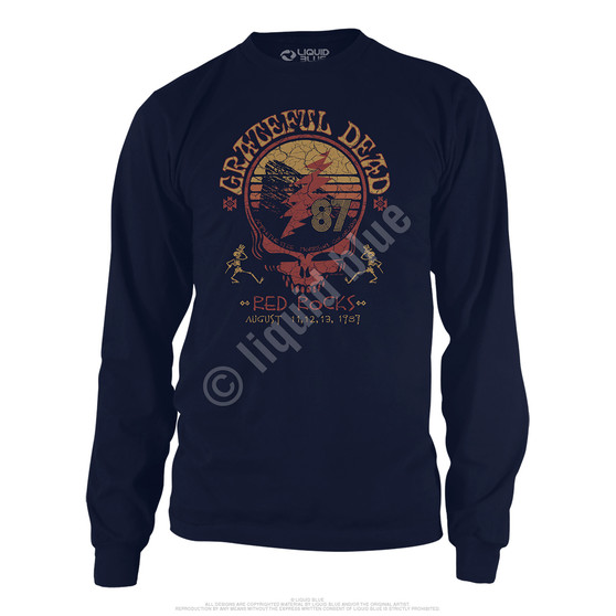 Liquid Blue Red Rocks 87 Navy Long Sleeve T-Shirt