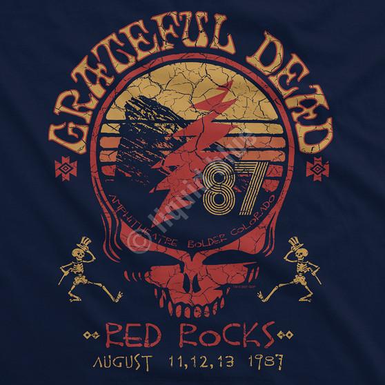 Liquid Blue Red Rocks 87 Navy Long Sleeve T-Shirt