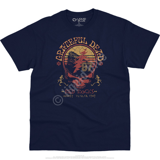 Liquid Blue Red Rocks 87 Navy T-Shirt