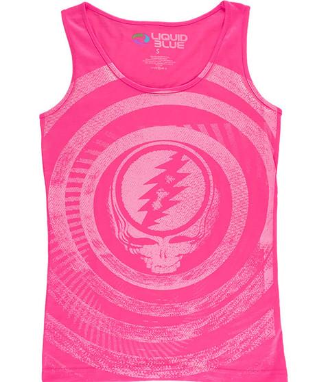 liquid blue Ripple Pink Juniors Tank Top T-Shirt