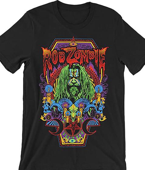 liquid blue Rob Zombie Necrocolor Black T-Shirt