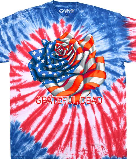 liquid blue Rose Flag T-Shirt