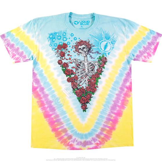 Liquid Blue Rose Garden Tie-Dye T-Shirt