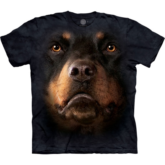 liquid blue Rottweiler Face Classic Cotton T-Shirt
