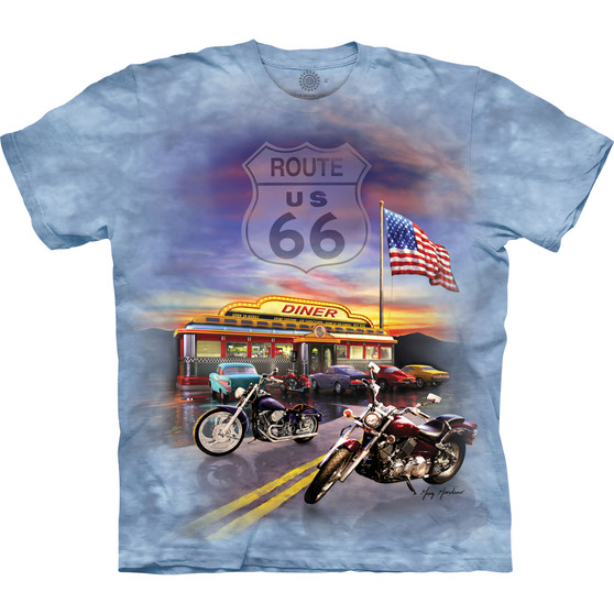 Liquid Blue Route 66 Classic Cotton T-Shirt