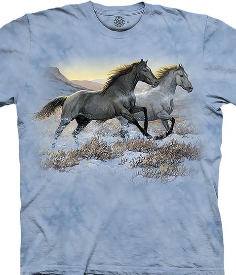 liquid blue Running Free Classic Cotton T-Shirt