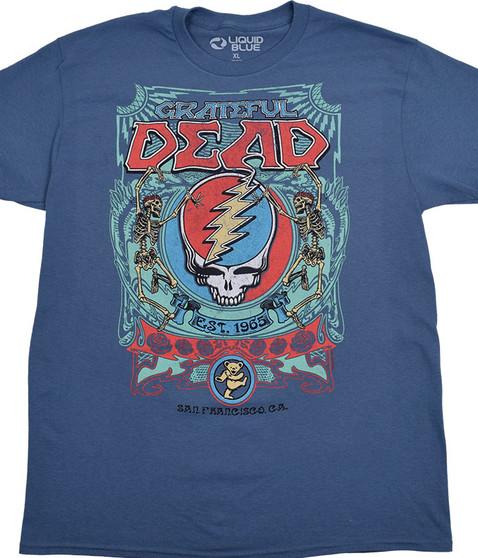 liquid blue San Fran Skellys Denim T-Shirt