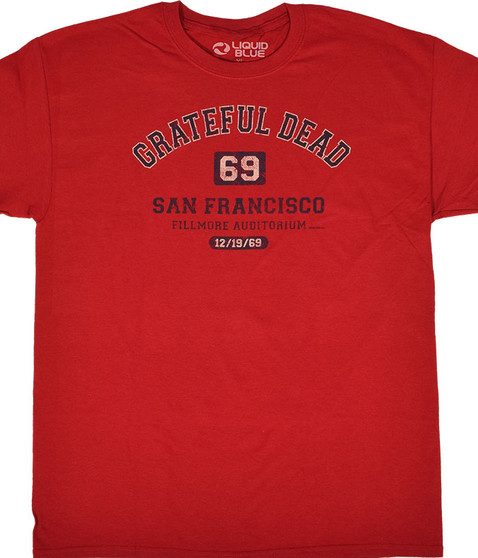 liquid blue San Francisco 69 Red T-Shirt