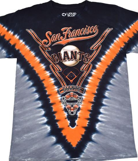 liquid blue San Francisco Giants V Tie-Dye T-Shirt