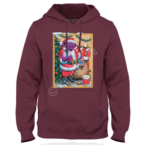 Liquid Blue Santa Bear Hoodie