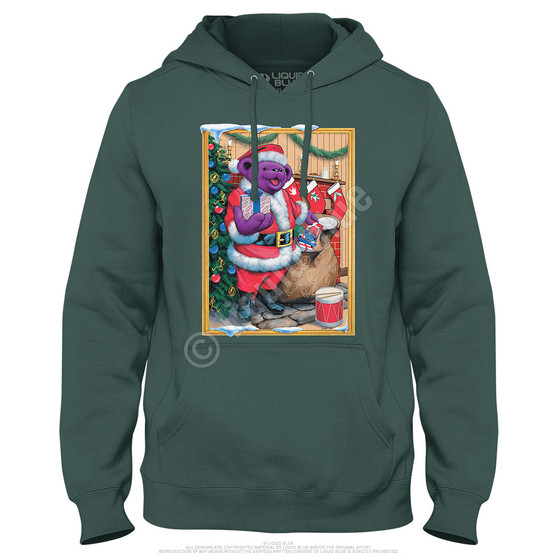 Liquid Blue Santa Bear Hoodie