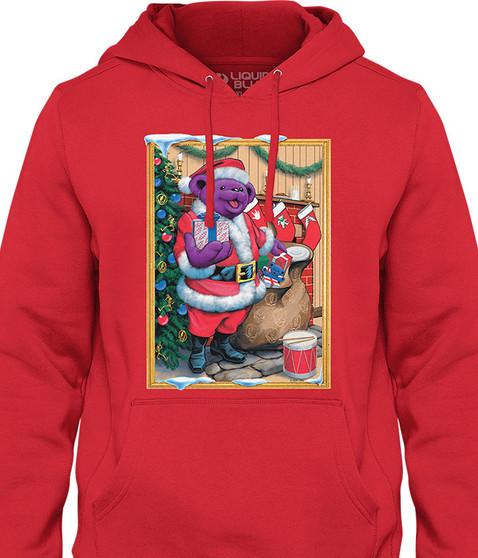 liquid blue Santa Bear Hoodie