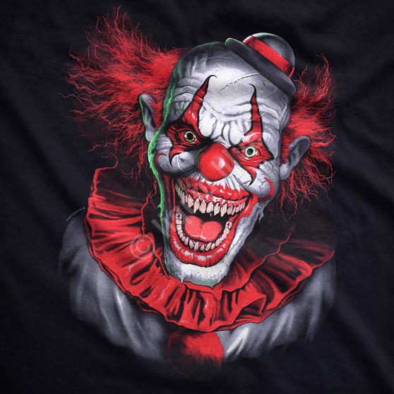 Liquid Blue Scary Clown Black T-Shirt